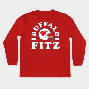 Buffalo Loves Fitz Football Fitzpatrick Kids Long Sleeve T-Shirt